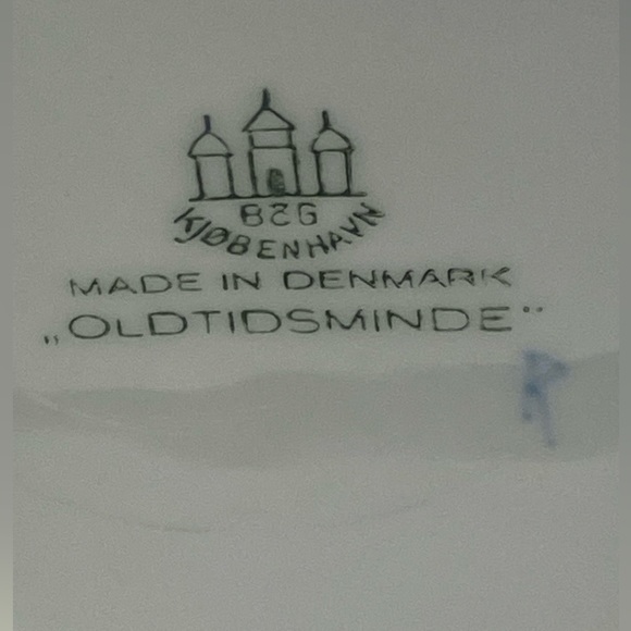 1962 Danish Winter Blue PLATE Bing & Grondah Denmark Decorative Holiday MCM Vtg - Picture 7 of 12